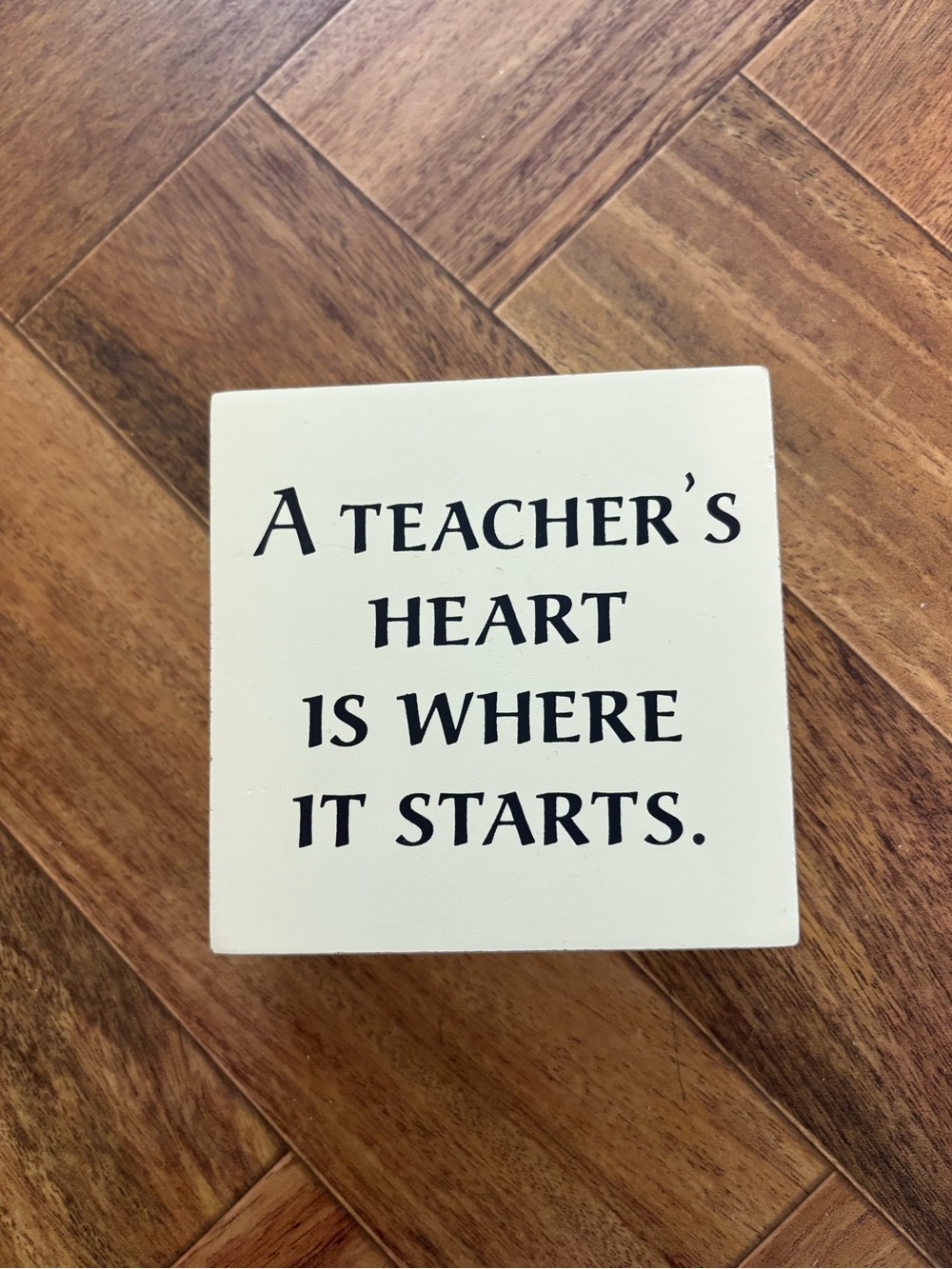 Hallmark Teacher Wood Block Sign